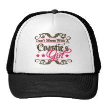 Don't Mess with a Coastie's Girl Mesh Hats