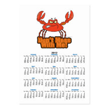dont mess with me mean crab business card