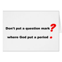 Don't question God Cards