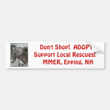 Don't Shop Adopt Bumper Sticker Jack & Jill