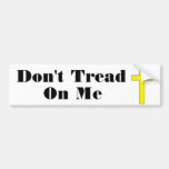 Don't Tread On Me  Cross Religious Freedom Sticker Bumper Stickers