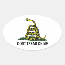 Don't Tread On Me Oval Sticker