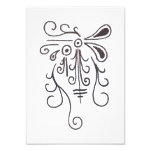 Doodle Arabesque - drawn black on white ornaments Photo