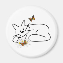 Doodle Cat Magnets