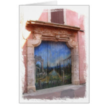 Doorway in Roussillon Greeting Cards