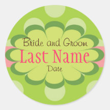 Dots Personalzied Wedding Stickers