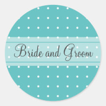 Dotted wedding sticker