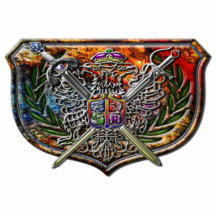 Double Eagle & Crossed Swords Coat of Arms Acrylic Cut Outs