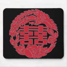 Double happiness Phoenix Mouse Mat