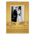 Double Photo 50th Anniversary Invitation Card