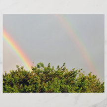 Double Rainbow Photo with sky and trees Full Color Flyer