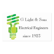 Double sided Light Bulb themed business card