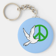 dove peace keychains