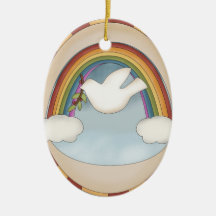 Dove Rainbow Religious Ornament or Wall Hanging