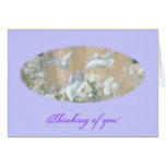 Doves and roses greeting card