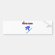 Downhill Skiing Bumper Sticker
