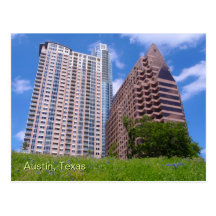 Downtown Austin with Bluebonnets Post Cards