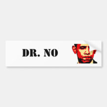 DR. NO bumper sticker