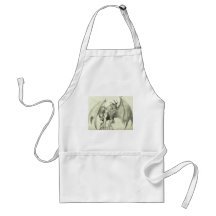 Dragaon - Pencil Sketch Aprons