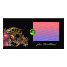 DRAGO ,Green Emerald Monogram Photo Card