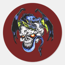 Dragon and Skull Stickers