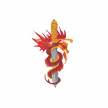 Dragon and sword photo cutouts