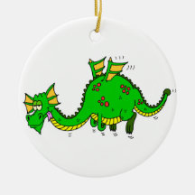 Dragon Cartoon Christmas Ornament