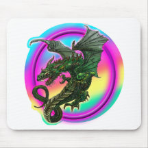 Dragon design mouse pad