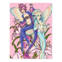 Dragon girls postcard
