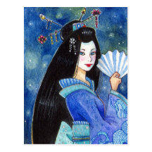 Dragon Smile Geisha Postcard