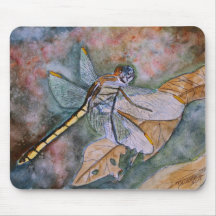 dragonfly painting mouse pad
