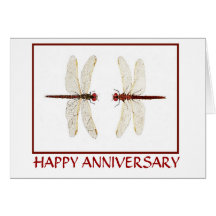 Dragonfly Pair Anniversary Card