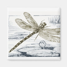 dragonfly theme refrigerator magnets
