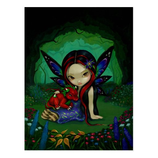 "Dragonling Garden I" Postcard