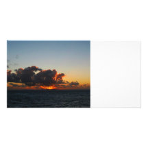 Dramatic Sea Sky at Dawn Photo Card