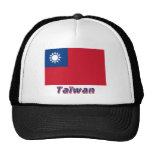 Drapeau Taïwan avec le nom en français Hats