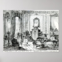 Drawing Room in the Louis Seize Style Print