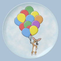 Dream Big Corgi plates