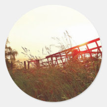 Dream Fields Round Stickers