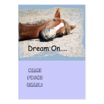 Dream On Funny Horse Business Card