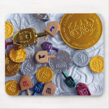 Dreidels & Chanukah Gelt Mousepad