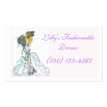 dress store business card classy lavender  chic