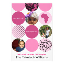 Dress Up Pink Circles Personalized Invites
