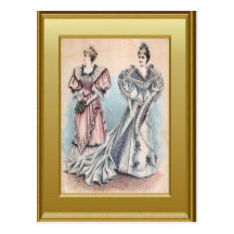 Dressed for a party postcard