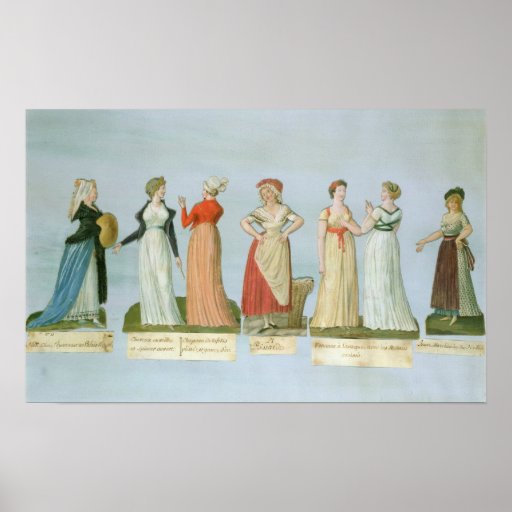Dresses and costumes in vogue poster