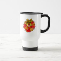 Dried Chilli Pepper Wreath & Gold Bow Mugs