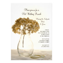 Dried Hydrangea Post Wedding Brunch Invitation