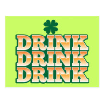 DRINK DRINK DRINK  from The Beer Shop Postcard