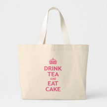 Drink Tea and Eat Cake Canvas Bags