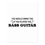 Drink Too - Bass Guitar Postcard